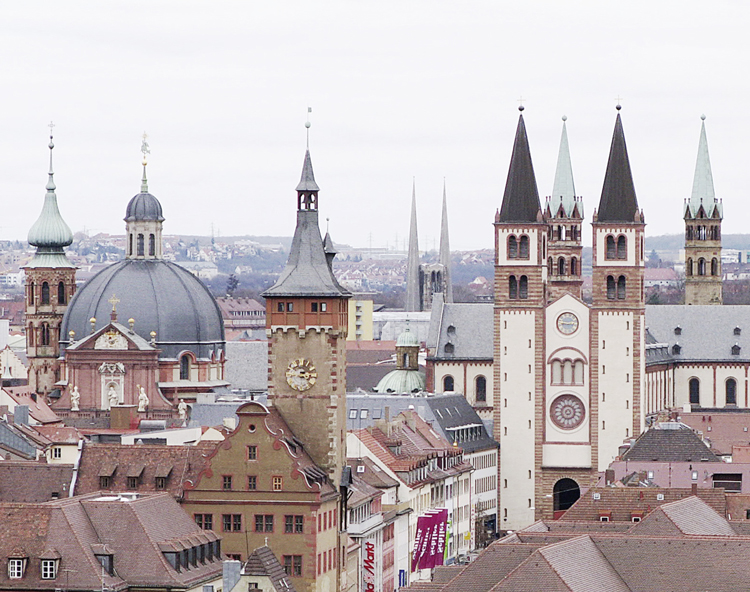 Luftaufnahme der Stadt Würzburg